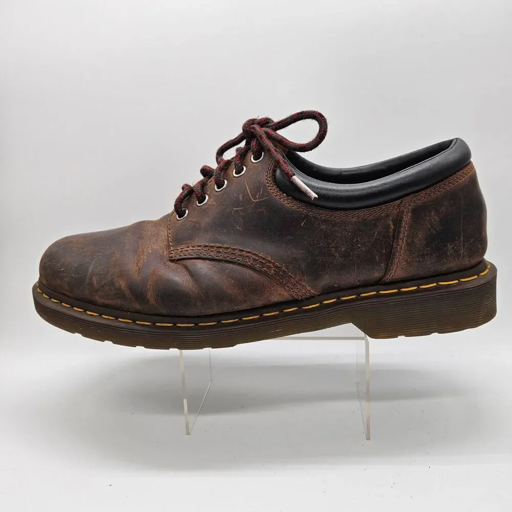Doc Martens Men's 8053 Crazy Horse Brown Leather Oxford Gaucho Shoes Size 13 US